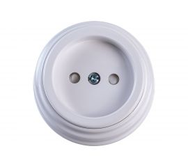 Розетка Bylectrica РА16-0205 1-местная без заз. со шторк. 16А ОУ, серия РЕТРО 