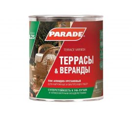 Лак алкидно-уретановый PARADE L25 Террасы & Веранды Матовый 0,75 л Россия 90003467420 