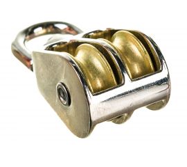 Двойной блок для троса Партнер металлический шкив, 20 мм 826790 