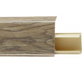 Плинтус со съемной панелью, Дуб Эльбрус, 55 мм, 2,2 м QUADRO 538 Winart 05.20.538.001 