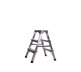 Двухсторонняя алюминиевая стремянка STAIRS 3 ступени ТТ-01-00540 