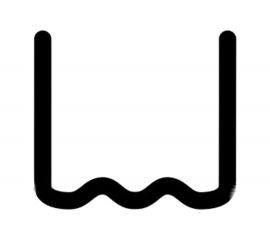 Скоба широкая (100 шт; 0.8 мм) для ремонта пластика RedHotDot ST08005 