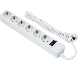 Сетевой фильтр ExeGate SP-6-3W 6евро с заземлением 3м защита от перегрузки выключатель с подсветкой белый 221230 