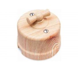 Проходной выключатель Electraline на одно положение, Карельская сосна В1-201-13 