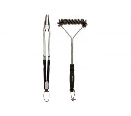 Набор: щипцы и щетка для барбекю и гриля СОКОЛ Комфорт 62-0049 