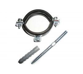 Оцинкованный хомут с резиновым уплотнителем MasterProf 2.1/2"", M10, с шурпом и дюбелем ИС.140023 