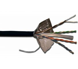 Кабель FTP LANMASTER 4 пары, Кат. 6, внешний, черный, 305м в кат., LAN-6EFTP-OUT 