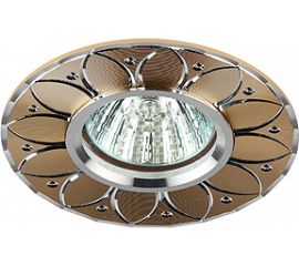 Светильник ЭРА KL42 SL/GD литой алюминевый MR16,12V/220V, 50W серебро/золото Б0003848 