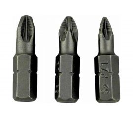 Бита крестовая PZ 1/PZ 2/PZ 3X25, 3 шт. в блистере Felo 02193216 