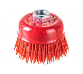 Щетка чашка нейлоновая (75 мм; М14х2 мм) SKRAB 35473 