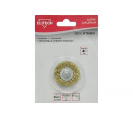 Щетка плоская (40 мм; волнистая 0.35 мм) для дрели Elitech 1820.076400 