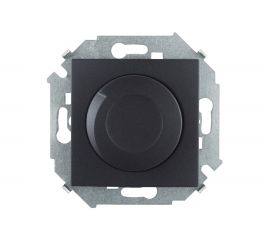 Поворотно-нажимной регулятор напряжения Simon 500Вт, 230В, винтовой зажим, графит 1591311-038 