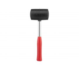 Резиновая киянка INTERTOOL 680г. 75 мм, черная резина, металлическая ручка HT-0232 