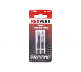 Бита Torx Tamper ТТ25, 50 мм, 2 шт. REDVERG 6623507 