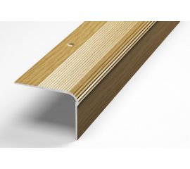 Порог угловой алюминиевый (54х41.8 мм; 0.9 м; декоративный; дуб универсал) Лука 00000002097 