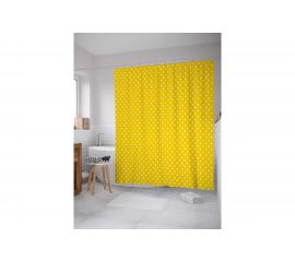 Штора (занавеска) для ванной JoyArty ""Простой горошек"" из сатена, 180х200 см с крючками, sc_13413 