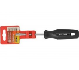 Отвертка Волжский инструмент прямой шлиц SL3х 75 черная ручка 3602077 