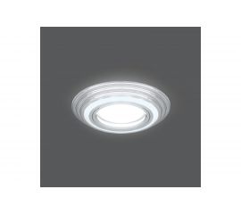 Светильник, Круг, Хром, Gu5.3, 3W, LED 4000K Gauss Backlight BL139 