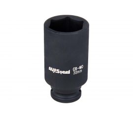 Головка ударная шестигранная удлиненная (30 мм; 1/2DR) AV Steel AV-720130 