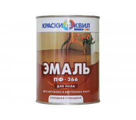 Эмаль для пола Краски квил ПФ-266 желто-корич., банка 0,9 кг 4607023390109 