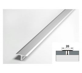 Порог одноуровневый алюминиевый Лука 20 мм, 2,7 м, ламинированный, Без окраса УТ000038572 