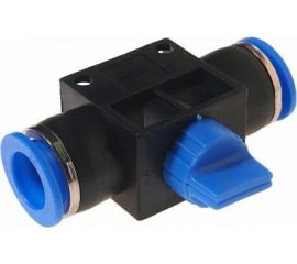 Фитинг для пластиковых трубок с краном (12х12 мм) ROCKFORCE RF-SHVFF12-12 