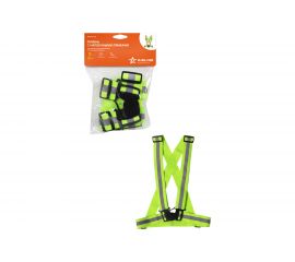 Светоотражающий ремень Airline с наплечными лямками подтяжками, регулируемый, зеленый ARW-BS-08 