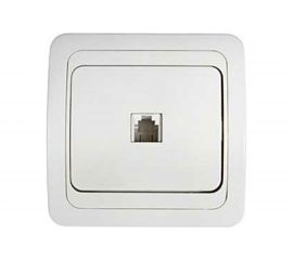 Компьютерная одинарная розетка IN HOME RJ-45 CLASSICO белая 2131 4690612034263 