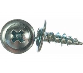 Саморез Daxmer ПШ 4,2x19 с прессшайбой острый белый цинк 1 кг 413907 