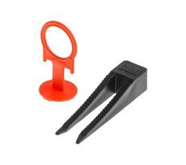 Система выравнивания плитки СВП зажим 40 шт + клин черный 40 шт STARTUL ST4305-40 