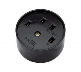 Розетка РШ для электроплит REXANT 32 А, 380 В, 3Р+РЕ открытой установки черная 11-8525 