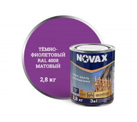 Грунт-эмаль Goodhim NOVAX 3в1 фиолетовый RAL 4008, матовая, 2,8 кг 39863 