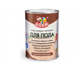 Эмаль для пола OLECOLOR алкидно-уретановая, быстросохнущая (6 часов), серый 4300009066 