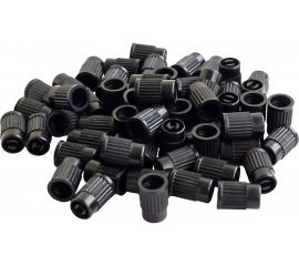 Колпачки на шинный вентиль AIRLINE с ключом, черные, пластик, 60 шт. AVC-60-02 