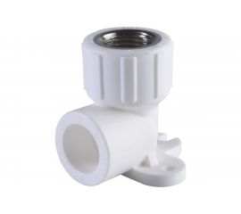 Угольник с внутренней резьбой Политэк с креплением ПП 25х1/2 9400082512 