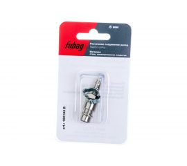 Соединение разъемное (рапид папа — елочка 6 мм, с обжимным кольцом 6х11 мм; блистер) FUBAG 180160 B 