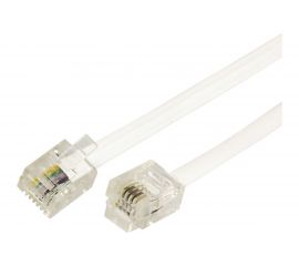 Телефонный шнур-удлинитель REXANT RJ-11, 6P-4C, 7 м, белый 18-3071 