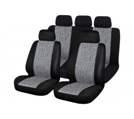 Чехол для автомобильных сидений Avto Vins 9 предметов, жаккард черно-серый 2056752 