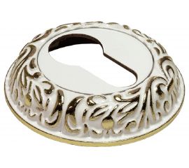 Накладка на ключевой цилиндр MORELLI цвет-белая эмаль/золото MH-KH-CLP W/PG 9011969 