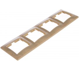 Горизонтольная 4местная рамка IEK КВАРТА кремовый EMK40-K33-DM 