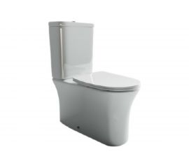 Напольная пристенная безободковая чаша унитаза Ceramica Nova STAR Rimless CN1904-B 