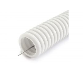 Промрукав Труба гофрированная ПЛЛ тяжелая безгалогенная HF негорючая НГ белая с/з д16 100м PR02.0239 
