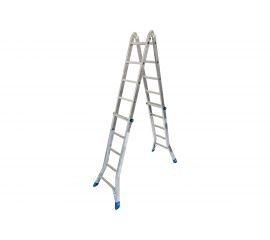 Шарнирная телескопическая лестница KRAUSE STABILO 4х5 перекладины 133960 