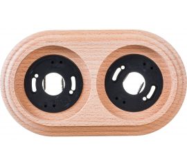 Двойная рамка Retrika, ретро натуральное дерево, на бревно RD-02220 