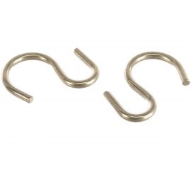 S-образный крюк ЕВРОПАРТНЕР асимметричный, 36х4х12х19, нержав. сталь, 2 шт. G2 9824 1 