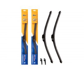 Комплект бескаркасных щеток стеклоочистителя KRAFT 500/500 мм, 2 адаптера KT 830863 