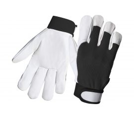 Кожаные перчатки Jeta Safety Winter Mechanic, цвет черный/белый JLE305-10/XL 