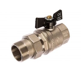 Кран Американка Н/В Ду-32 /1-1/4 Бабочка черная Bugatti OREGON 3220042 