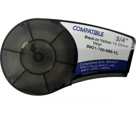 Лента Русмарк BM21-750-595-YL, 19.05мм/6.4м винил, черная на желтом BMP21 Plus , Китай RM142811 