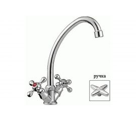 Смеситель для кухни LEDEME крест, керамика, силумин L4020 806870 